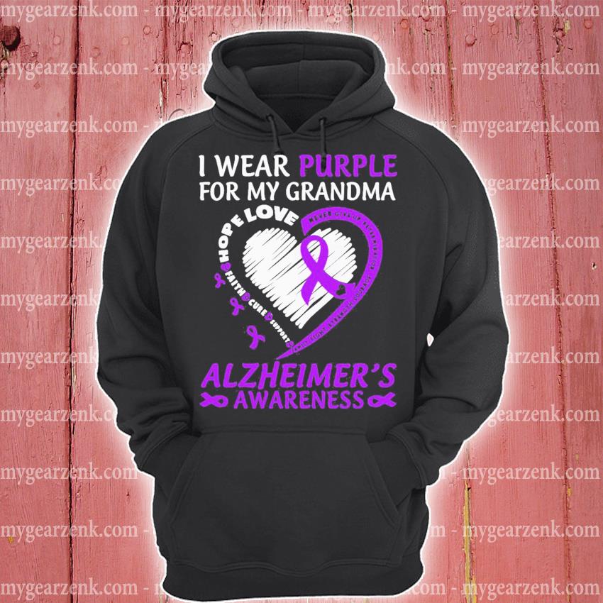 I Wear Purple For My Grandma Alzheimers Awareness Shirt hoodie
