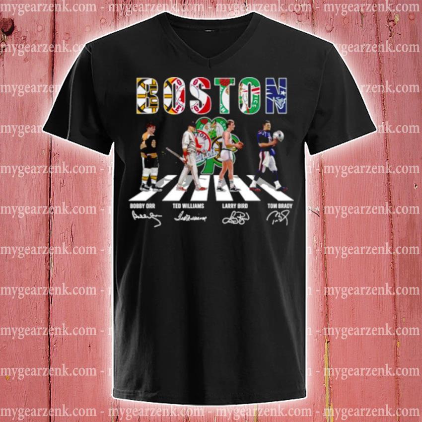 Boston Sports Teams Abbey Road Signatures 2022 Shirt