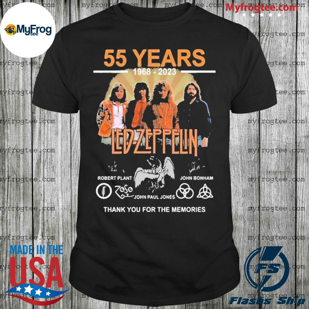 55 Years 1968 – 2023 Led Zeppelin Thank You For The Memories T-Shirt