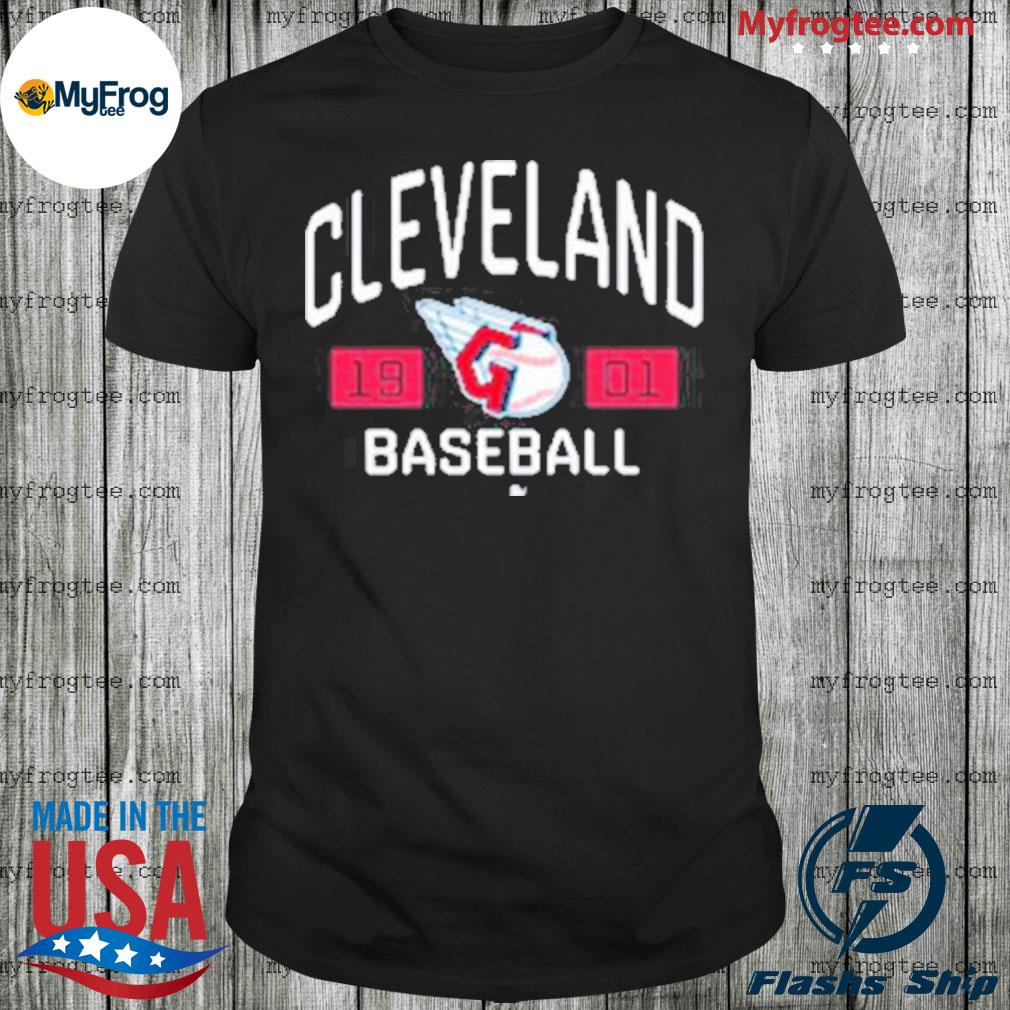 Cleveland Guardians Fanatics Branded Navy Red Chip In Tee Shirt