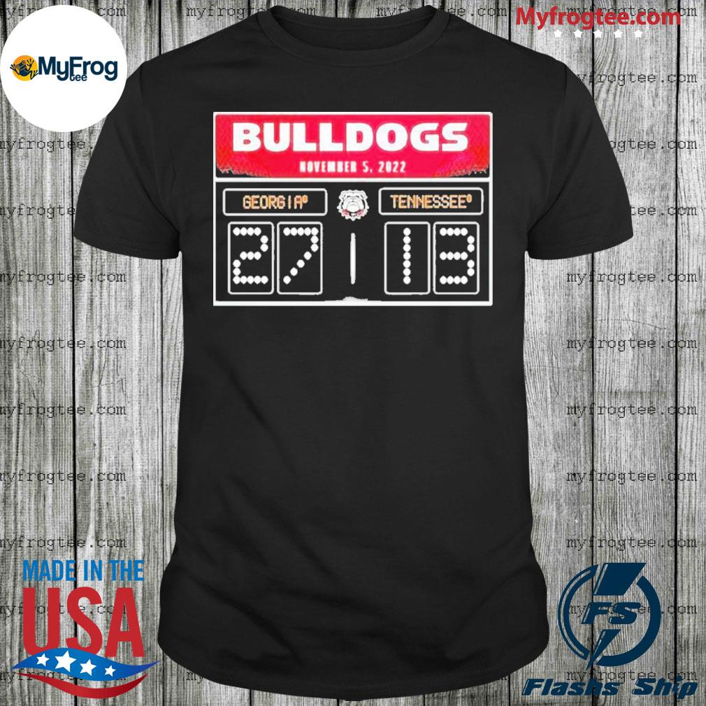 Georgia Bulldogs Vs. Tennessee Volunteers 2022 Football Score Shirt