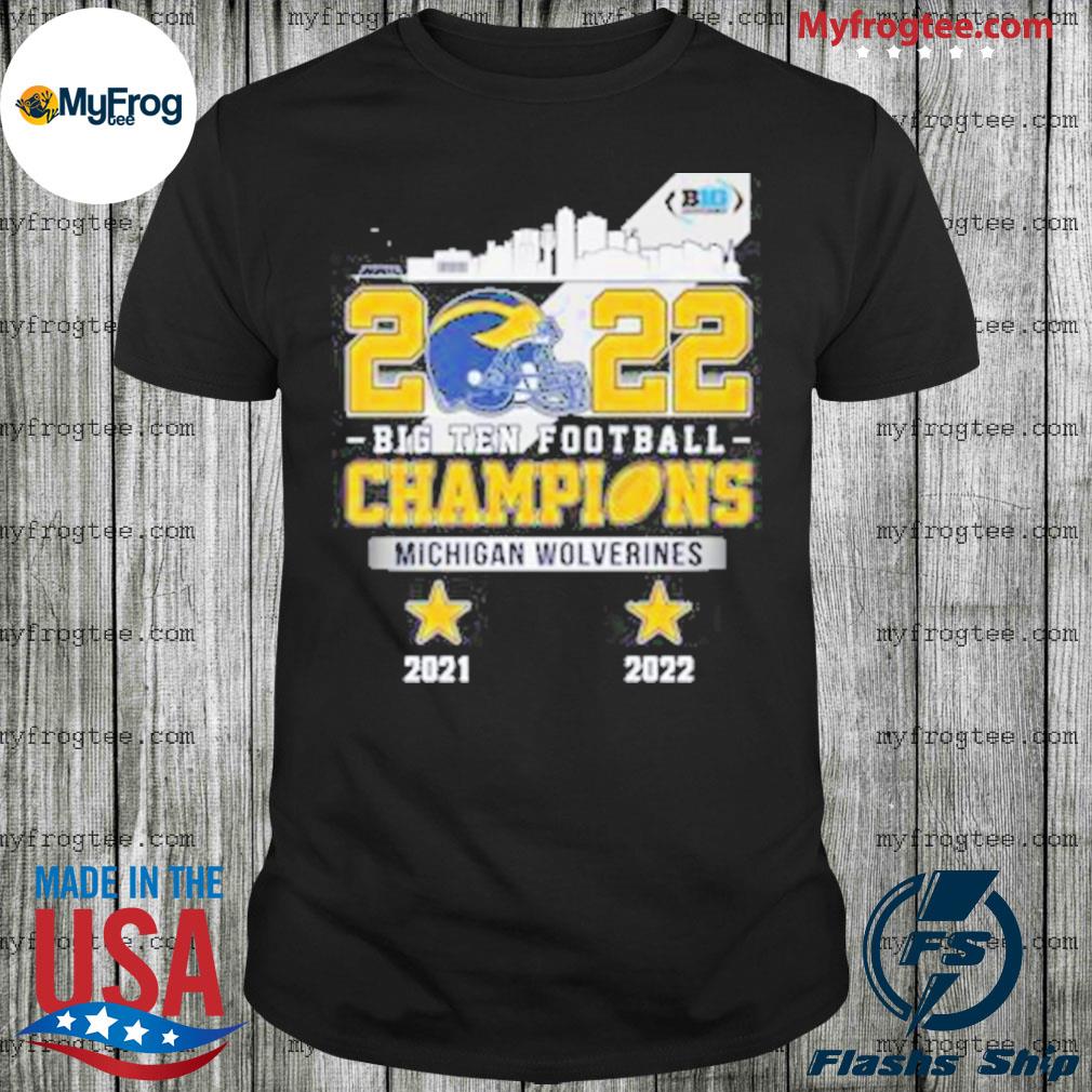 Michigan Wolverines City 2022 Big Ten Football Champions 2021-2022 T-Shirt