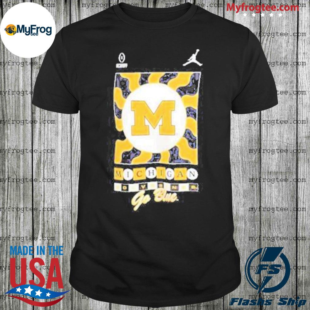 Michigan wolverines Jordan brand college Football playoff 2022 fiesta bowl media night shirt