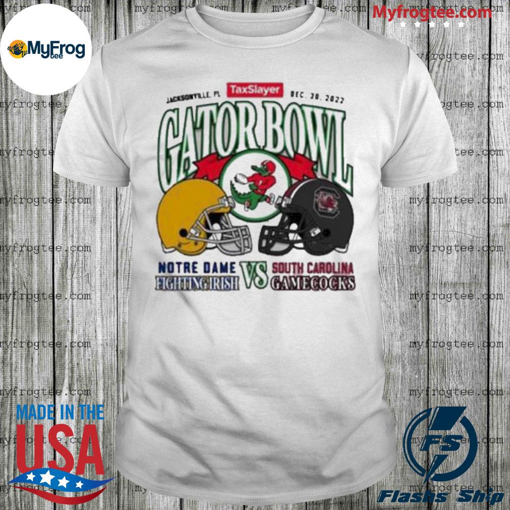 Official Notre Dame Fighting Irish Vs South Carolina Gamecocks 2022 Taxslayer Gator Bowl Matchup shirt