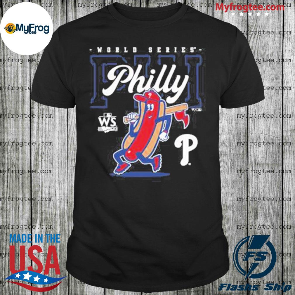 Philadelphia Phillies Fanatics Branded Youth 2022 World Series On To Victory Red Hotdog T-Shirt