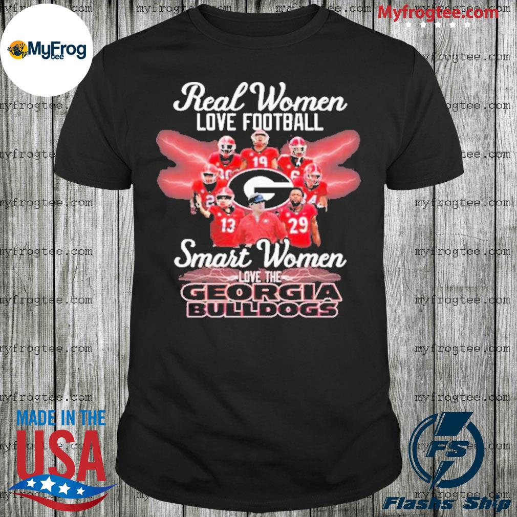 Real women love Football smart women love the Georgia Bulldogs new design logo shirt
