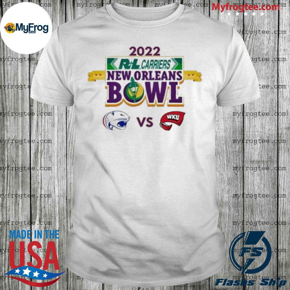 South Alabama vs western Kentucky 2022 r+l carriers ​new orleans bowl shirt