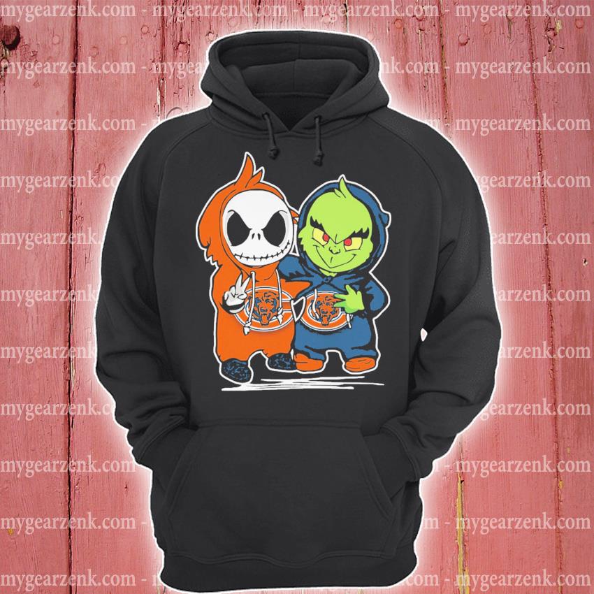 Baby Jack Skellington and baby Grinch Chicago Bears Baseball shirt, hoodie,  sweater, long sleeve and tank top