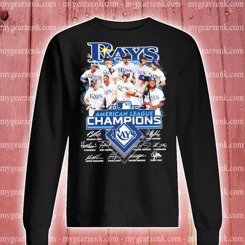 Tampa Bay Rays 2020 American league Champions signatures T-shirt, hoodie,  sweater and long sleeve